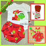 Boys Grinch Christmas 1st Birthday Outfit