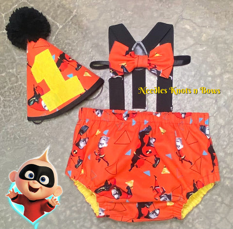 Boys The Incredibles Cake Smash Outfit