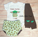 Baby boys Yoda outfit. Star Wars coming home outfit for boy.