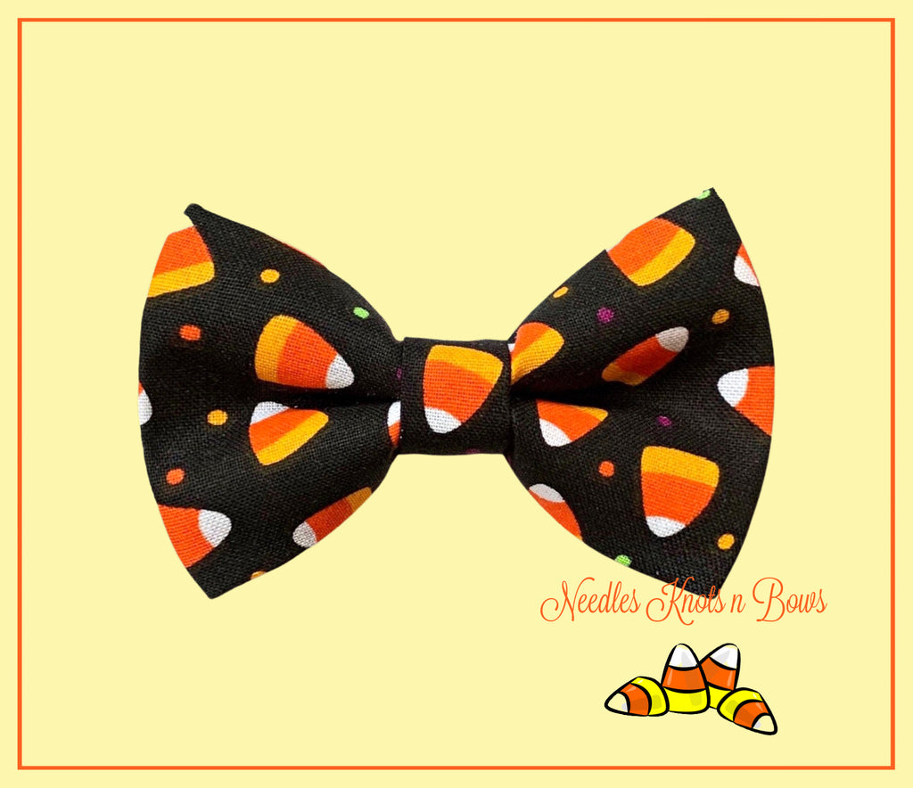 Candy Corn Halloween Bow Tie, Harvest, Fall – Needles Knots n Bows