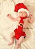 Boys Christmas Cake Smash, Newborn Baby Photo Prop Outfit