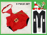 Boys Christmas Cake Smash, Newborn Baby Photo Prop Outfit