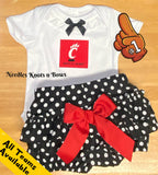 Cincinnati Bearcats Game Day Outfit for Baby Girls and Toddlers