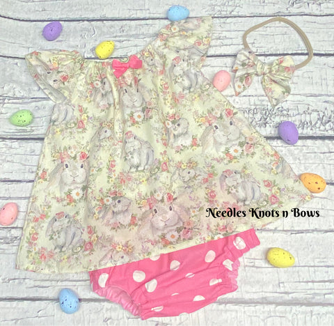 Bunny Print Easter Dress Baby Girls & Toddlers