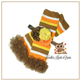 Girls Fall, Thanksgiving Headband & leg warmer Set for baby girls and toddlers. 