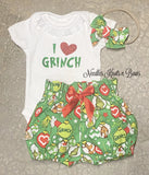 Girls Grinch Christmas Outfit