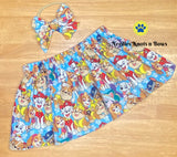 Baby girls and toddlers blue Paw Patrol skirt. 