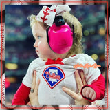 Philadelphia Phillies baby outfit for girls. Baby toddler MLB outfit