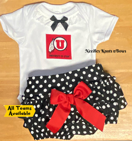 Girls University of Utah Utes Outfit