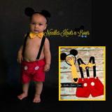 Boys Mickey Mouse Cake Smash Outfit