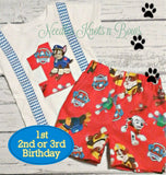 Boys Paw Patrol Cake Smash Outfit - 1st Birthday Outfit