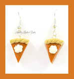 Fall, Thanksgiving Pumpkin Pie dangle earrings