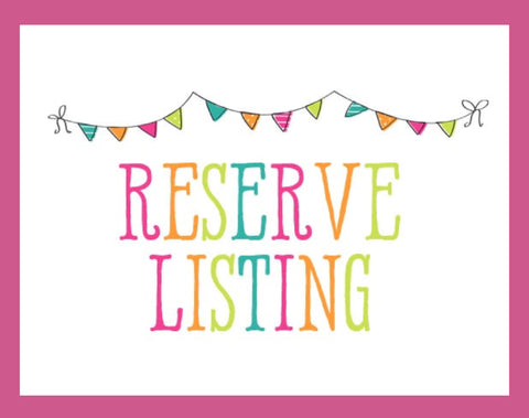 Reserved Listing: Lisa Jones
