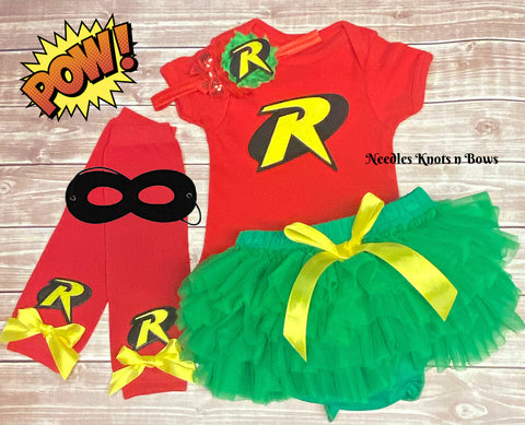 Baby Girls, Toddler Robin Superhero Halloween Costume