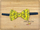 Ruler bow tie. Back to school ruler bow tie suspender set.