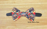 Thanksgiving Turkey bow tie on an adjustable strap.