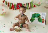 Boys Very Hungry Caterpillar Cake Smash Outfit, 1st Birthday