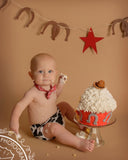 Boys Barnyard cake smash outfit, perfect for your little guys first birthday photo shoot and cake smash session. 