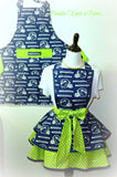 His and Her Seattle Seahawks apron set.