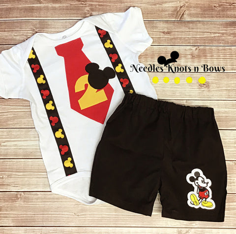 Boys Mickey Mouse 2nd Birthday Outfit