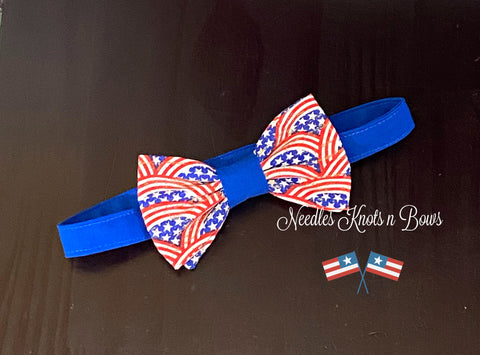 4th of July, Stars and Stripes Patriotic Bow Tie. Absolutely perfect for any Patriotic occasion or event.