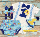 Boys Baby Shark Cake Smash Outfit, 1st Birthday Outfit