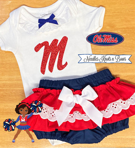 Girls University of Mississippi Rebels Outfit for Baby Girls and Toddlers