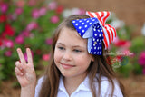 American Flag Hair Bow, Perfect for any and all Patriotic occasions.