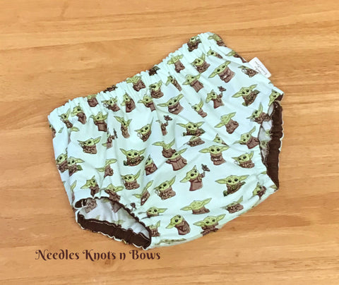 Star Wars, Baby Yoda Diaper Cover for babies and toddlers.  Baby Bottoms
