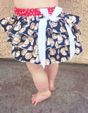 Baseball bloomers for baby girls and toddlers. 