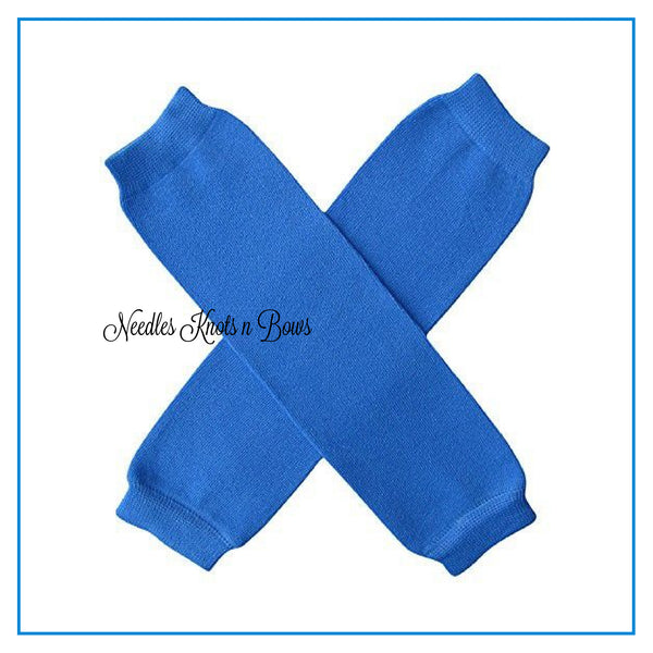 Blue Baby Toddler Leg Warmers, Solid Royal Blue – Needles Knots n Bows