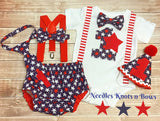 Boys Patriotic Cake Smash Outfit, 4th of July