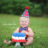 Boys 4th of July Cake Smash Outfit, Perfect for their Birthday photoshoots as well for their family & friends birthday party. 