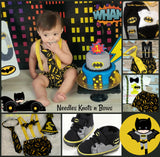 Boys Batman 1st Birthday Outfit, 2nd Birthday Outfit