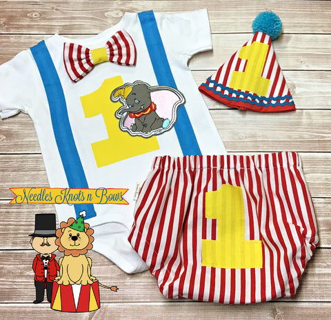Boys 1st Birthday Outfit, Dumbo Birthday Outfit, 2nd Birthday