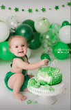 Boys 1st Birthday Outfit, Green Cake Smash Outfit.  St. Patrick's Day Cake Smash outfit