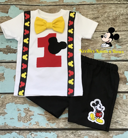 Boys Mickey Mouse Birthday Outfit, Boys 1st Birthday Outfit