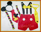 Matching Mickey Mouse cake smash outfit is also available on my website.