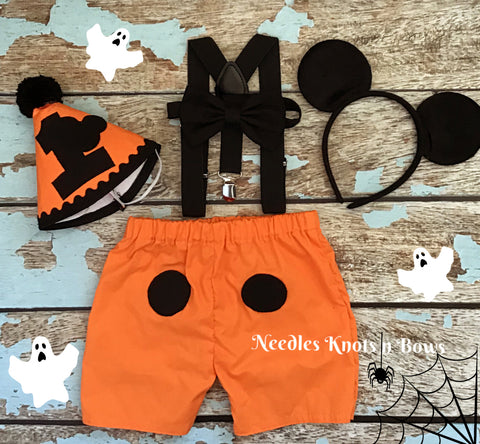 Boys Mickey Mouse Halloween Cake Smash Outfit