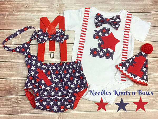 4th of july clearance 1st birthday outfit