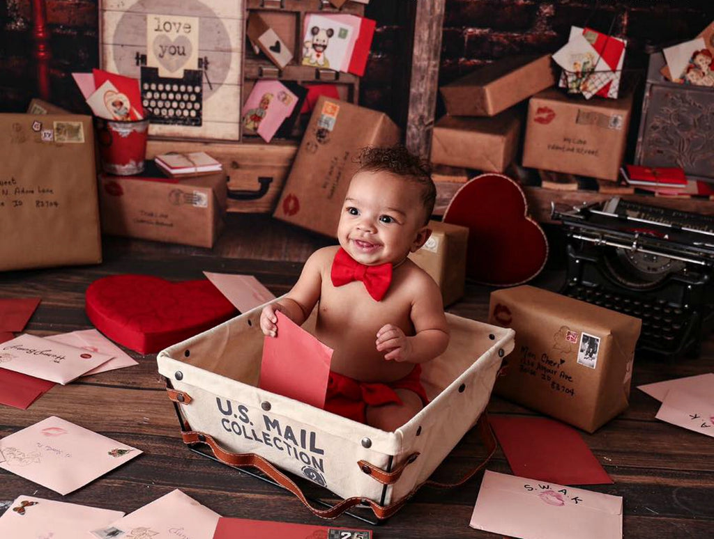 red cake smash outfit boy, Valentine cake smash, red bow tie, smash cake outfit boy, red diaper cover, red baby bow tie, red suspenders main image 0
