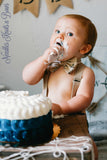 Sailor boy's 1st birthday and cake smash outfit.