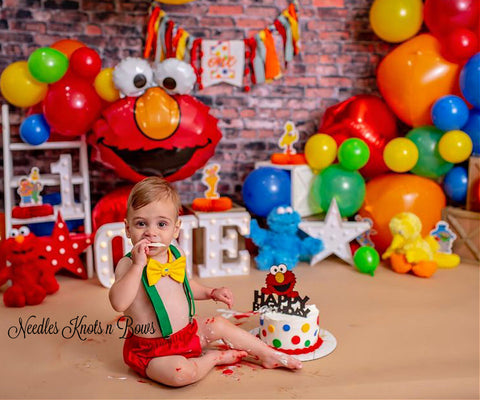 Cookie Monster cake smash set! #cookiemonster #cakesmash #baby #firstb... |  TikTok