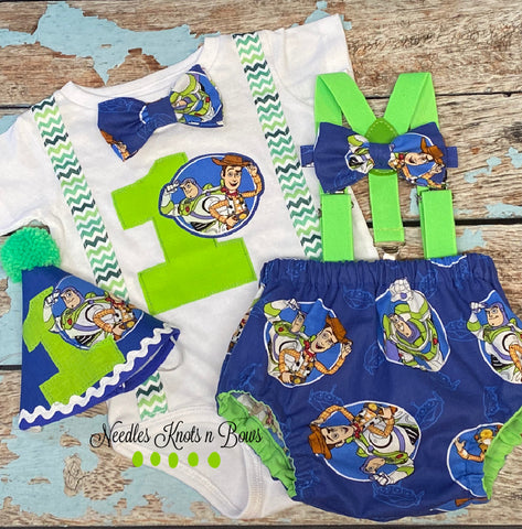 Boys Toy Story Birthday Outfit.  Boys first birthday outfit. 