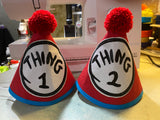 Thing 1 and Thing 2 Birthday Hats
