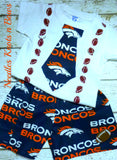 Denver Bronco's game day football outfit for baby boys and toddlers. 