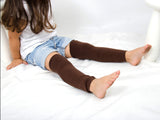 Solid Brown Baby Toddler Leg Warmers, Boys & Girls