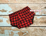 Buffalo Plaid Diaper Cover for newborns, infants, babies and toddlers.