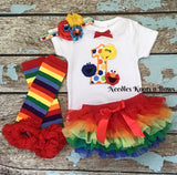 Girls Sesame Street 2nd Birthday Outfit, Two Year Old Birthday Outfit