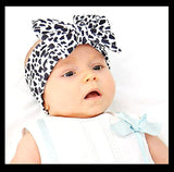 Newborn girls cow print bow headband, Toddler headband